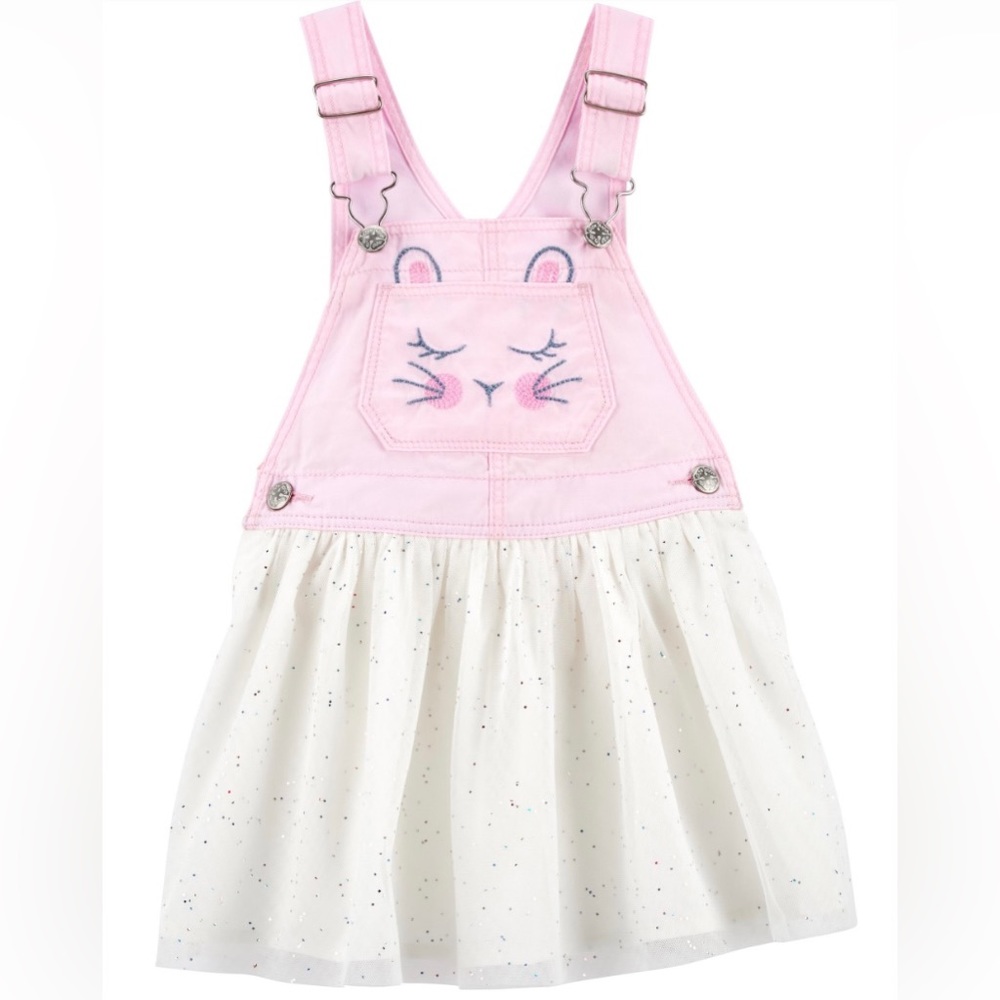Denim Tulle Bunny Jumper Dress 2T
